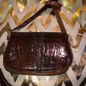 New Brazilian alligator crossbody purse